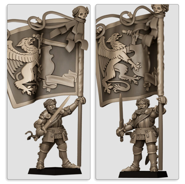Dismounted Sunland Banner Bearer - x1