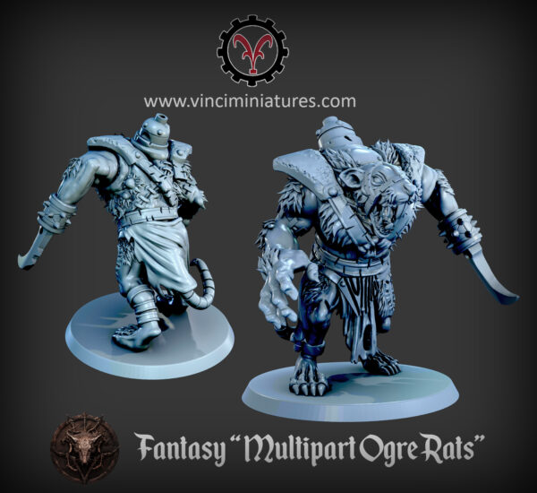 Multipart Ogre Rats - Vinciminiatures - Druk 3D (Kopia)