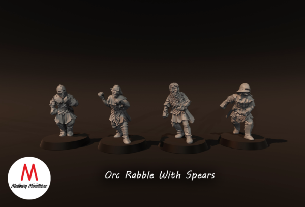 Orc Rabble With Spears - x4