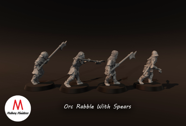 Orc Rabble With Spears - x4