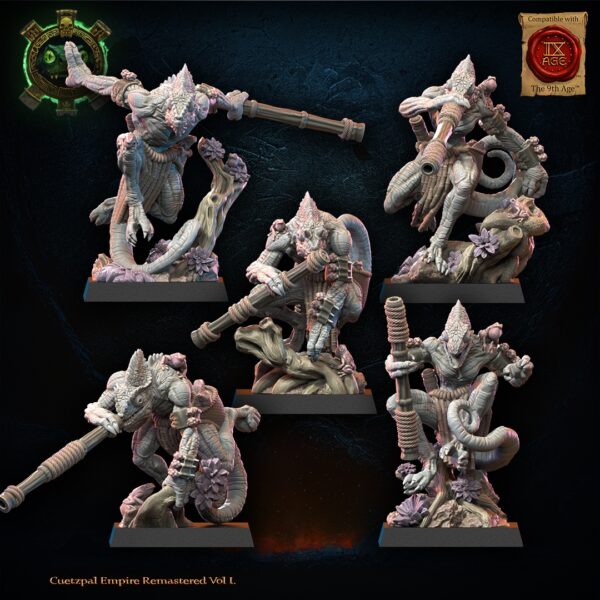 Kuaxotl Unit with blowpipes  set 01 - Lost Kingdom - wydruk 3D