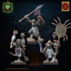 Cuetzpalli Regiment with spears CG  - Lost Kingdom - wydruk 3D