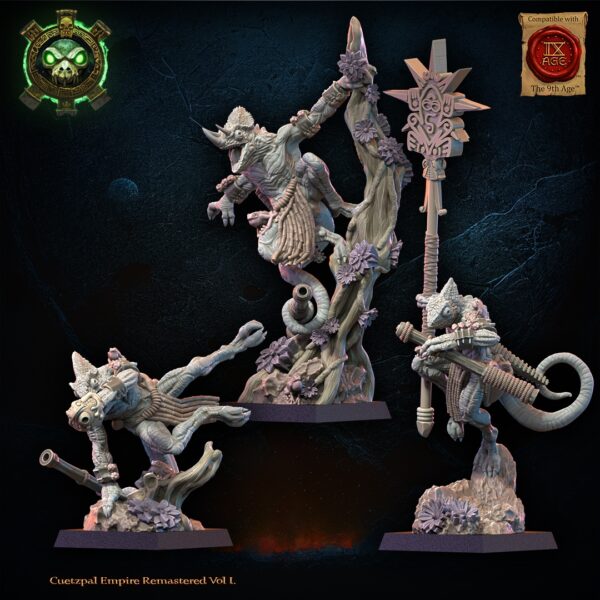 Kuaxotl Unit with blowpipes CG  - Lost Kingdom - wydruk 3D