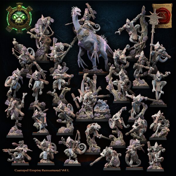 Kuaxotl Heroine with Tamasoluey - Lost Kingdom - wydruk 3D