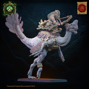 Itzcueye, Cuetpalli Heroine on Ceratomimus - Lost Kingdom - wydruk 3D