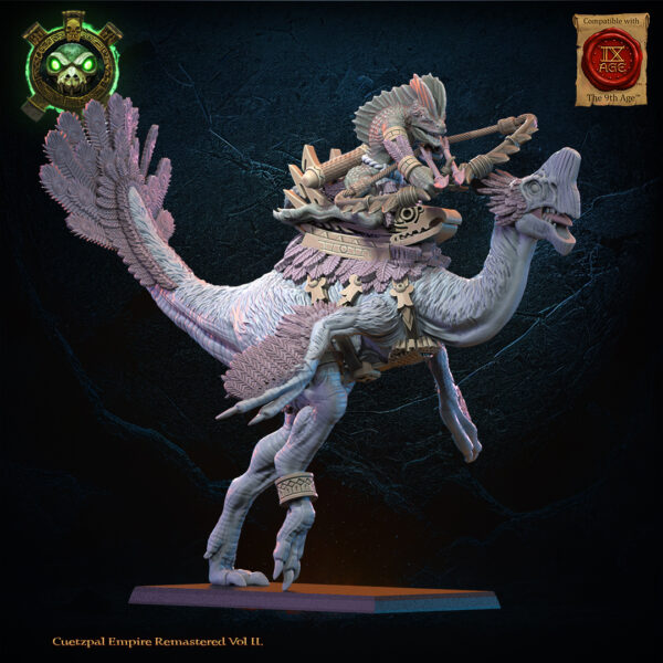 Itzcueye, Cuetpalli Heroine on Ceratomimus - Lost Kingdom - wydruk 3D