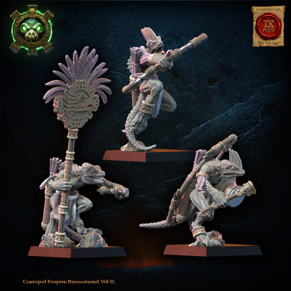 Cuetzpalli Regiment with bows CG - Lost Kingdom - wydruk 3D