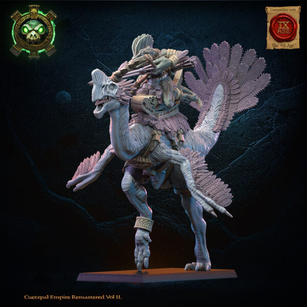 Itzcueye, Cuetpalli Heroine on Ceratomimus - Lost Kingdom - wydruk 3D