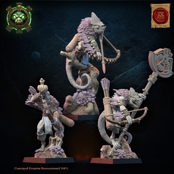6d126edb6cec1bed82ebec4885304f95.jpg Kuaxotl Unit with bows CG - Lost Kingdom - wydruk 3D
