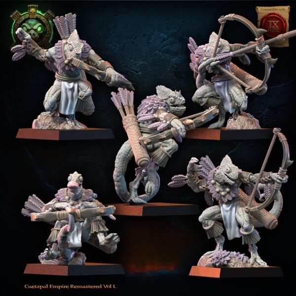 Kuaxotl Unit with bows set 02 - Lost Kingdom - wydruk 3D