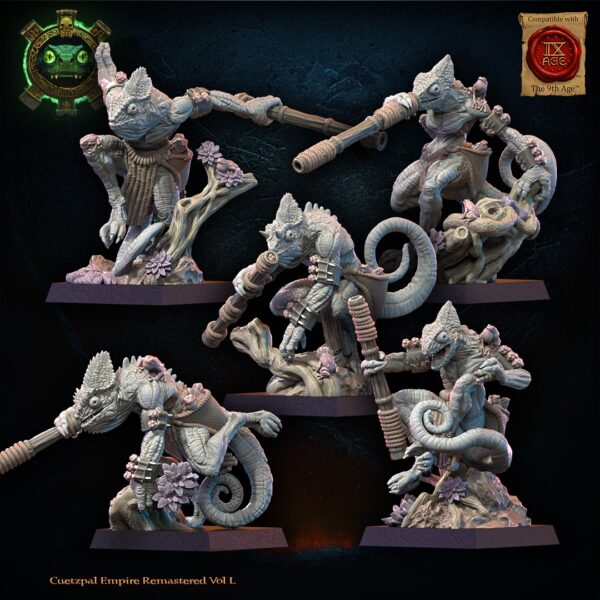 Kuaxotl Unit with blowpipes  set 01 - Lost Kingdom - wydruk 3D