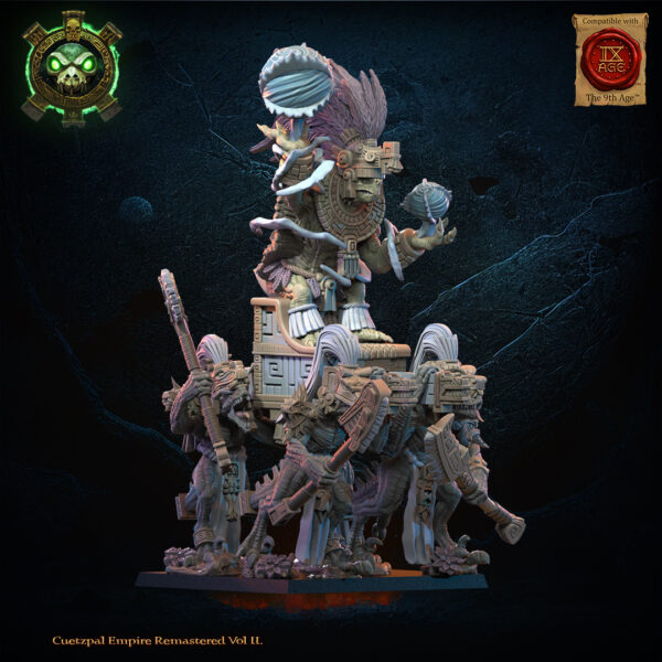 a28e42be132ae6b56fd4db097cb70f62.jpg Tezcatlipoca, the Living God on Palanquin - Lost Kingdom - wydruk 3D