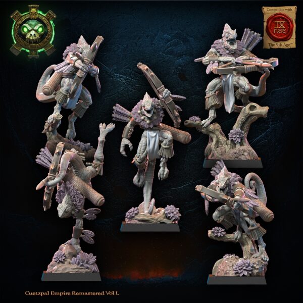 Kuaxotl Unit with bows set 01 - Lost Kingdom - wydruk 3D