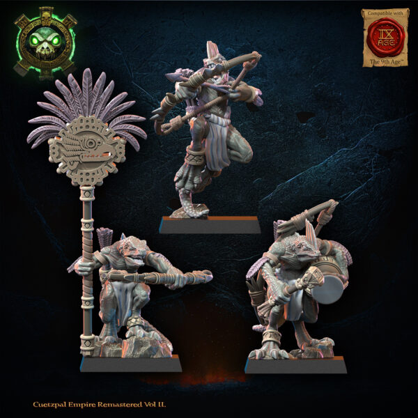 Cuetzpalli Regiment with bows CG - Lost Kingdom - wydruk 3D