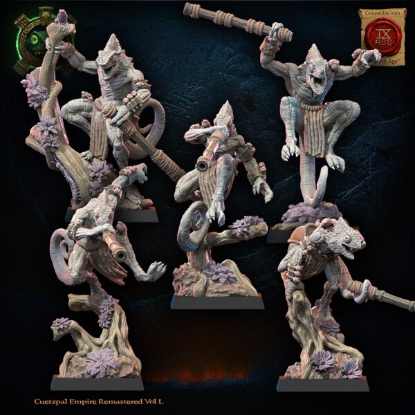 Kuaxotl Unit with blowpipes  set 02 - Lost Kingdom - wydruk 3D