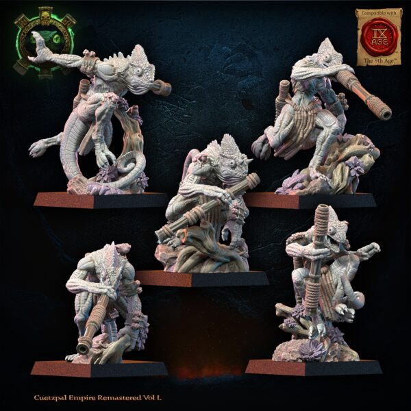 Kuaxotl Unit with blowpipes  set 01 - Lost Kingdom - wydruk 3D
