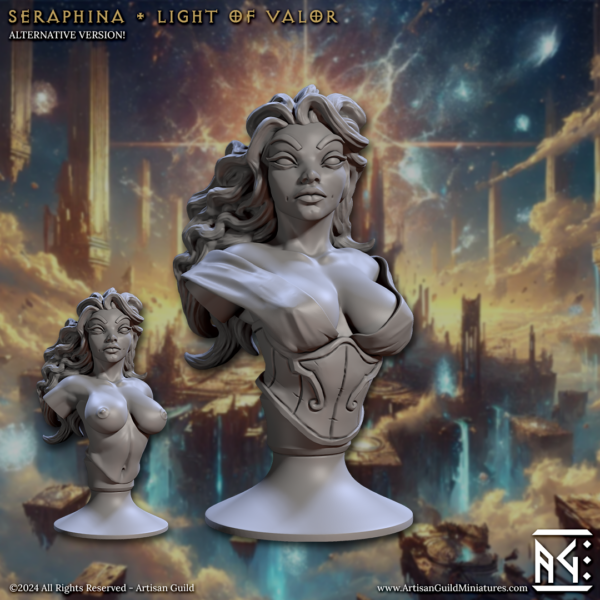 b236de30bc7c9f817fc67548f4115c15.png BUST - Seraphina, Light of Valor - Celestial Pinup (SFW/NSFW) - x1