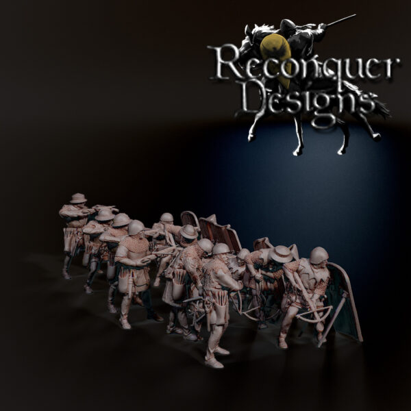 Crossbowmen - late 14th - early 15th Century - x5