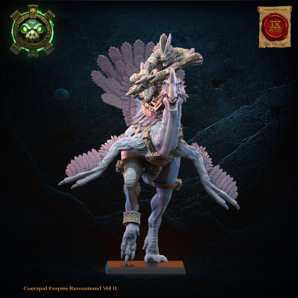 Itzcueye, Cuetpalli Heroine on Ceratomimus - Lost Kingdom - wydruk 3D