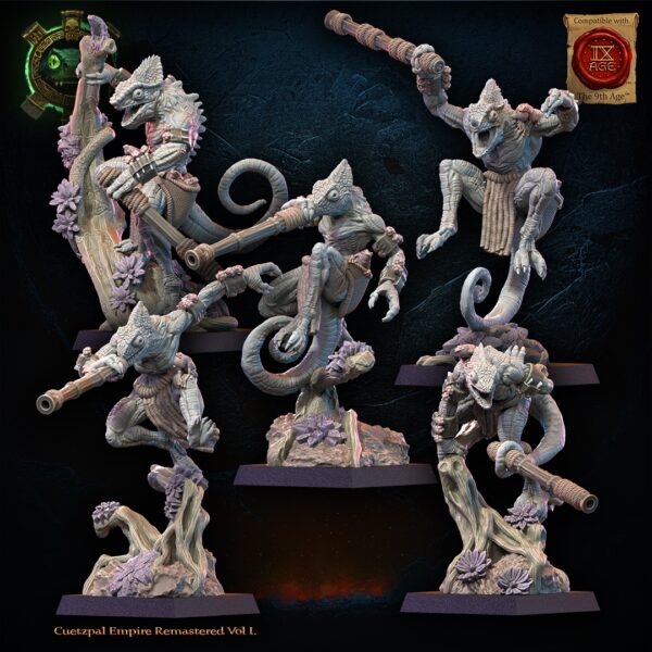 Kuaxotl Unit with blowpipes  set 02 - Lost Kingdom - wydruk 3D