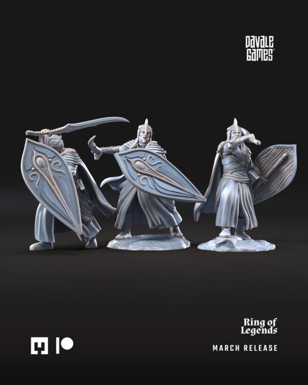 Galanthir elves with sword and shield - 6x