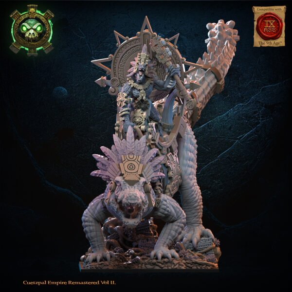 Citlallicue, Cipactli Heroine on Deinosuchus - Lost Kingdom - wydruk 3D