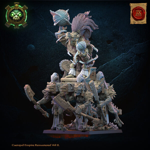 edfadf5aea2f08f3344b87b6ca769fd2.jpg Tezcatlipoca, the Living God on Palanquin - Lost Kingdom - wydruk 3D