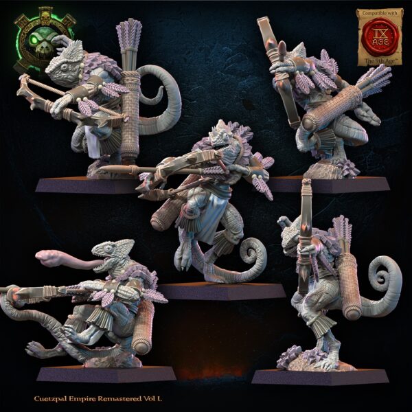 Kuaxotl Unit with bows set 02 - Lost Kingdom - wydruk 3D