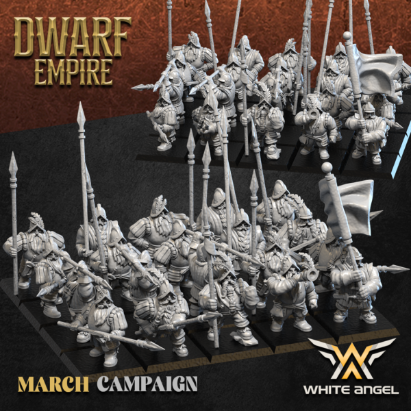 Old World Pikedwarf - x1 Dwarf Empire