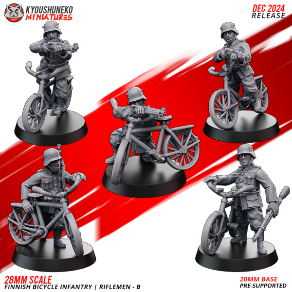 Riflemen - B | Finnish Bicycle Infantry ww2 - x5