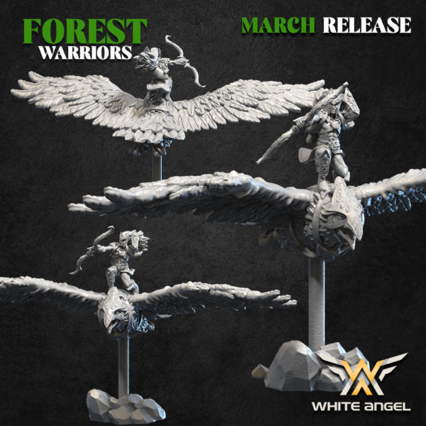 Ancestral Eagle Rider - x3 Forest Warriors