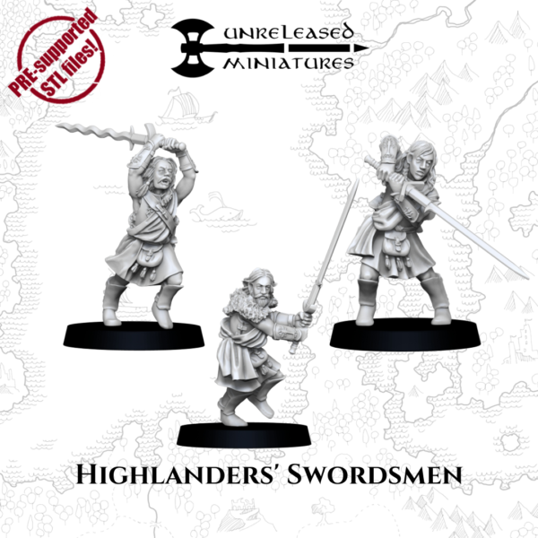 Highlanders Swordsmen x3