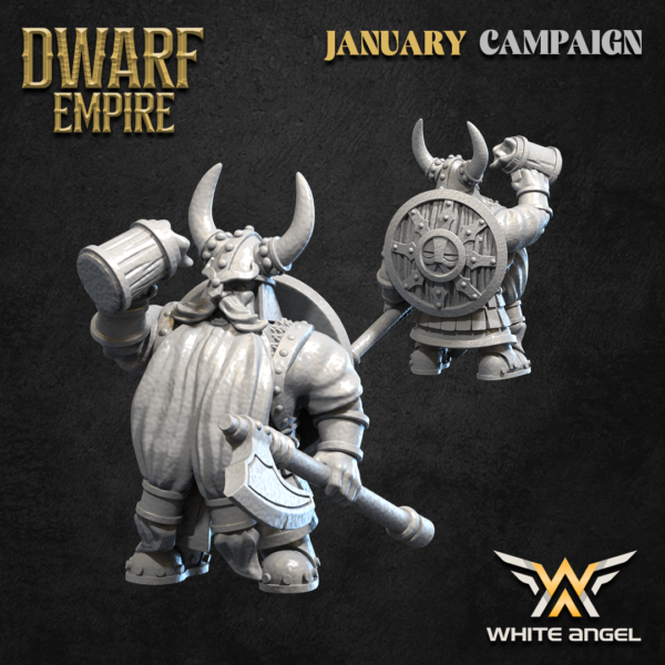 Master Beard Warrior - x5 Dwarf Empire