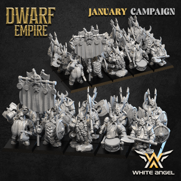 Master Beard Warrior - x5 Dwarf Empire