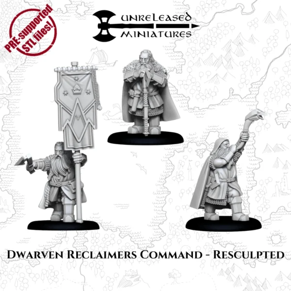 Dwarven Reclaimers Command - resculpted x 3