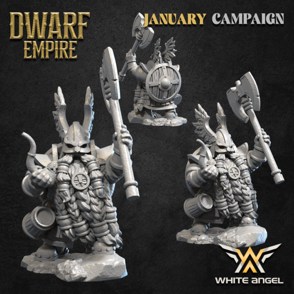Master Beard Warrior - x1 Dwarf Empire