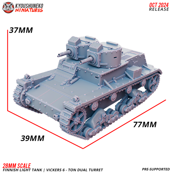Vickers 6 - Ton Double Turret | Finnish Light Tank ww2 - x1