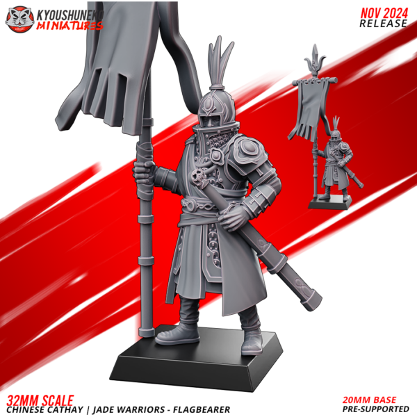 Flagbearer - Jade Warriors Spearmen - x1