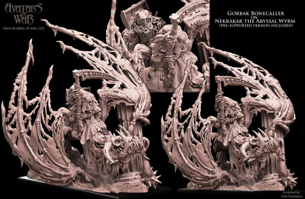 Orc Necromancer on Abyssal Wyrm - x1