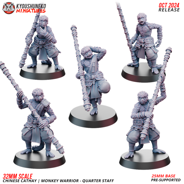 Monkey Warrior - Quarter Staff - x5