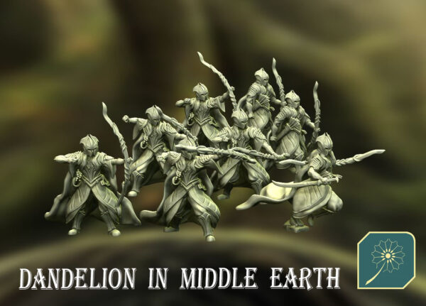 2-bow Elf of Dark Forest (BOW) x 6 - DIME - Minifaktura
