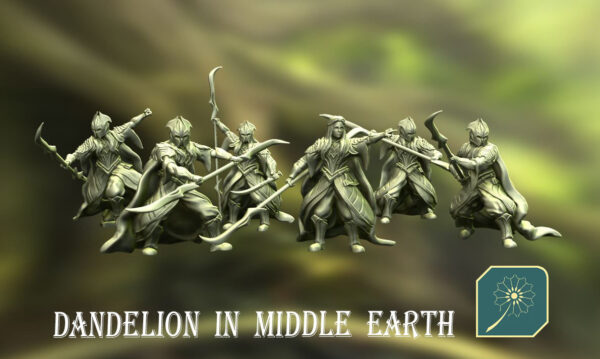 Elf of Dark Forest (Glaive) x 12 - DIME - Minifaktura