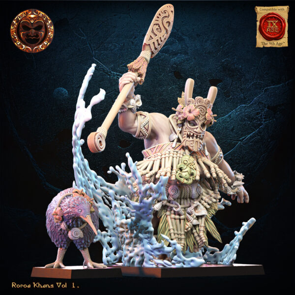 Hinewai, Tohunga with familiar - x1