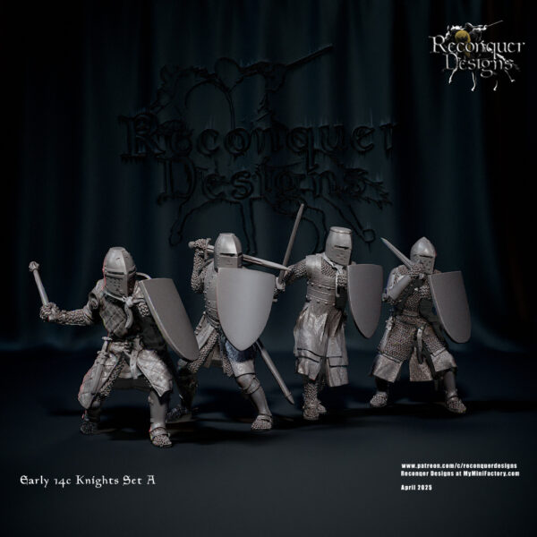Early 14c Knights Set A on Foot - x1