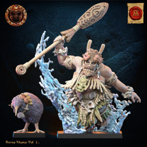 Hinewai, Tohunga with familiar - x1