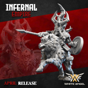 668869fb06adfd99a5992b27c9411edd.png Infernal Goblin Commander on Wolf - x1 Infernal Empire