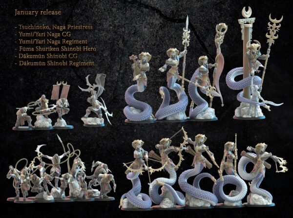 Dakumun Shinobi Regiment - Druk 3D - Lost Kingdom Miniatures