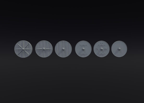 Saxon Shields - Okrągłe Tarcze 1,2 mm Skala 28 mm